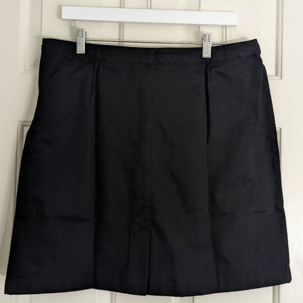 Lands' End Black Uniform Skort Side Zip Girls Size 14+ Top Of‎ Knee NWT - Picture 2 of 13
